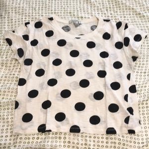 Black polka dot t-shirt